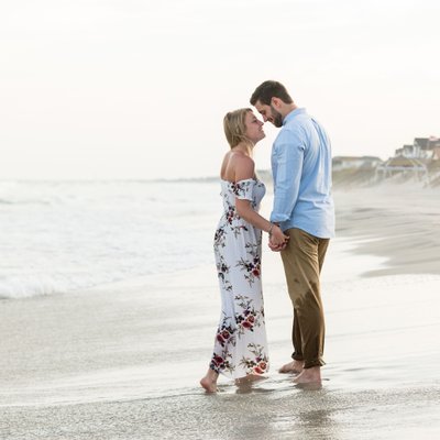 Sunset Engagement Session Topsail Beach