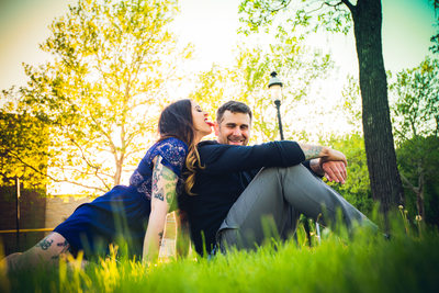 fun chicago engagement photography