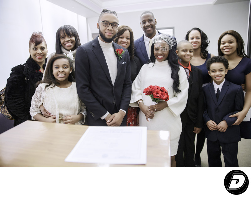 New York City Hall In-Laws Wedding Photo