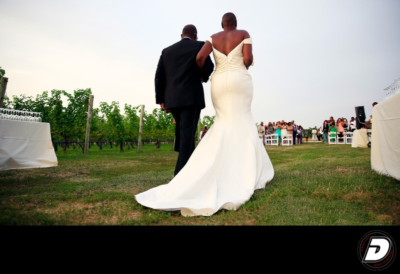 Baiting Hollow Farm Vineyard Wedding Long Walk