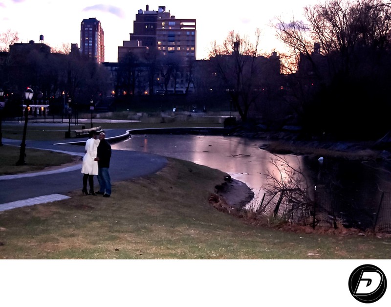 Morningside Park Sunset Engagement Session