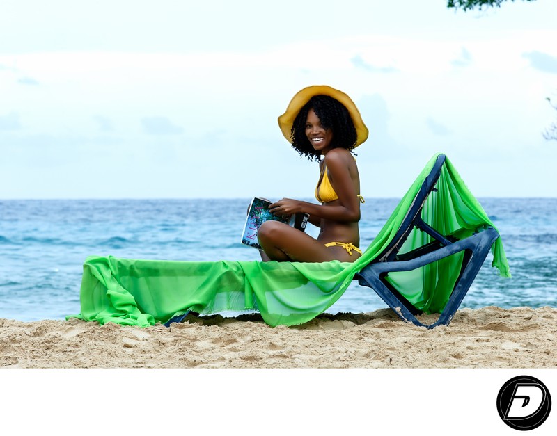 Jamaican Beach Lounging Woman New York Photographer