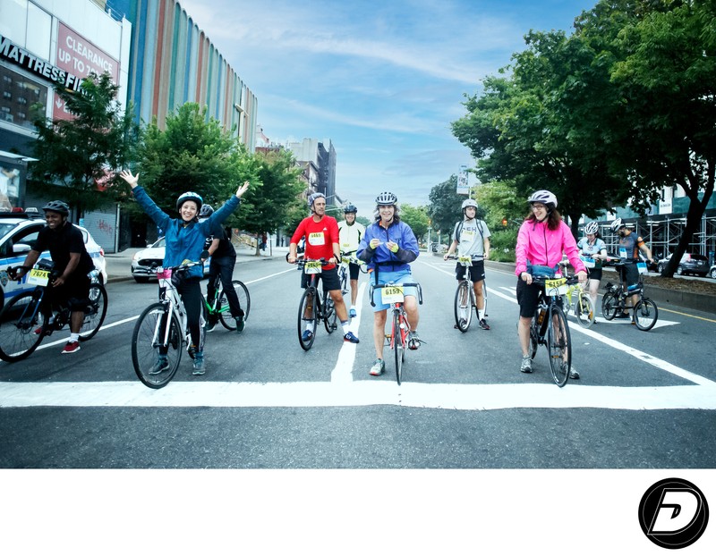 Five Boro Bike Tour Women Bikers Harlem Photographer