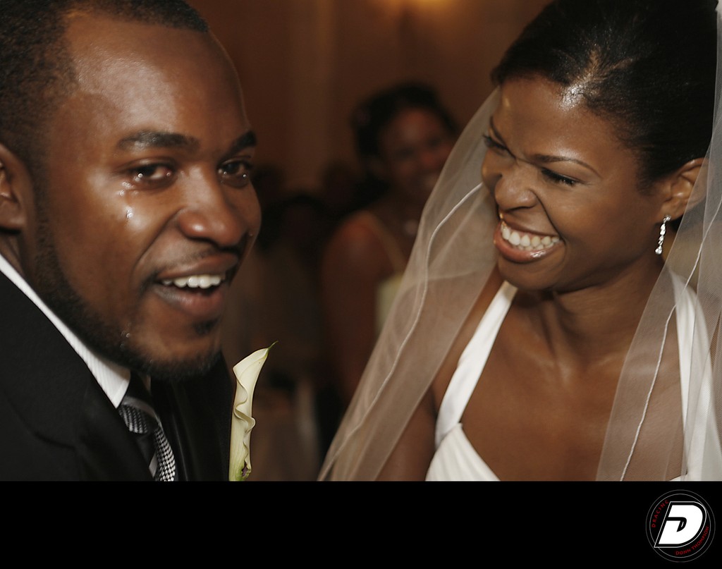 Groom Crying Black Wedding Photographer