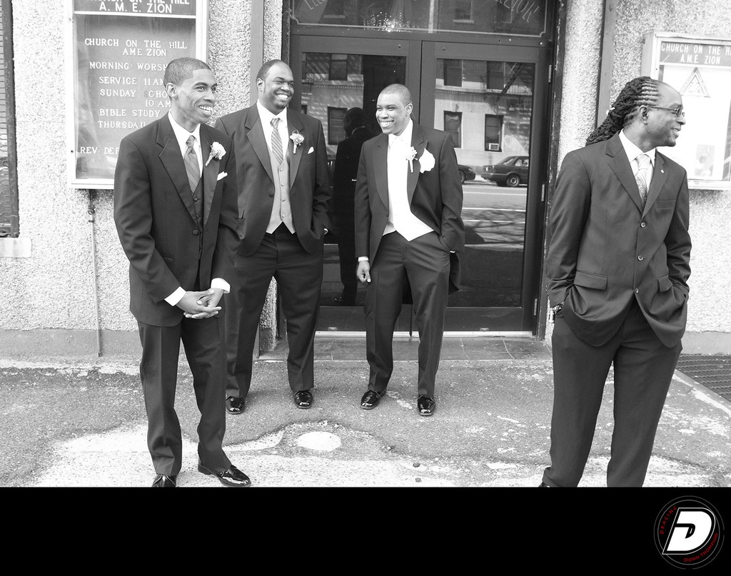 The Hill A.M.E Zion Grooms Men Wedding Photographer