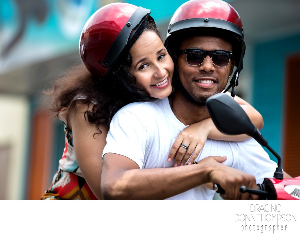 Couple Motorbike Riding