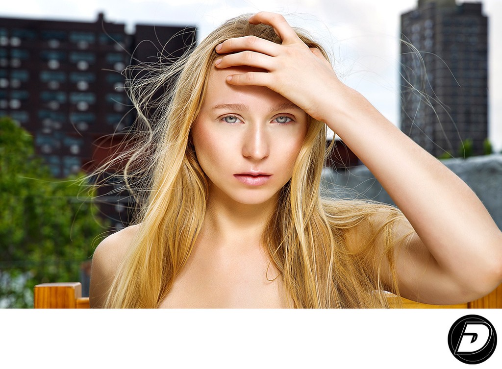 Rooftop Blonde Beauty Photographer