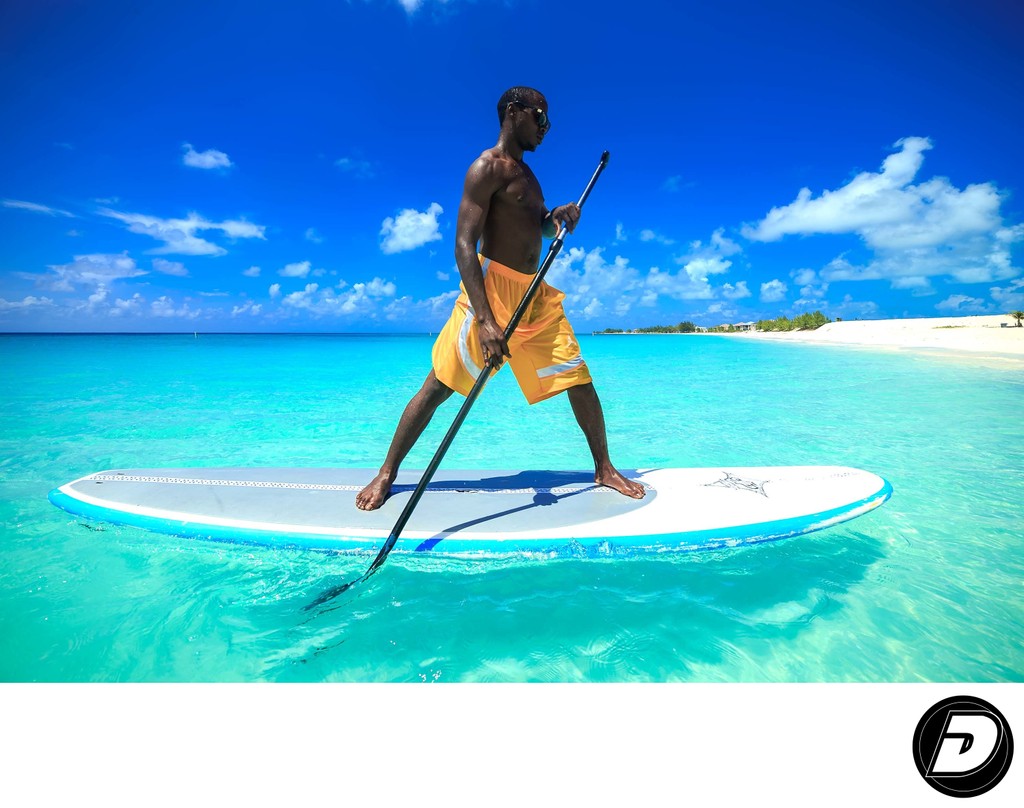 Bimini Bahamas Resort Paddleboard Beach Boy Photo 