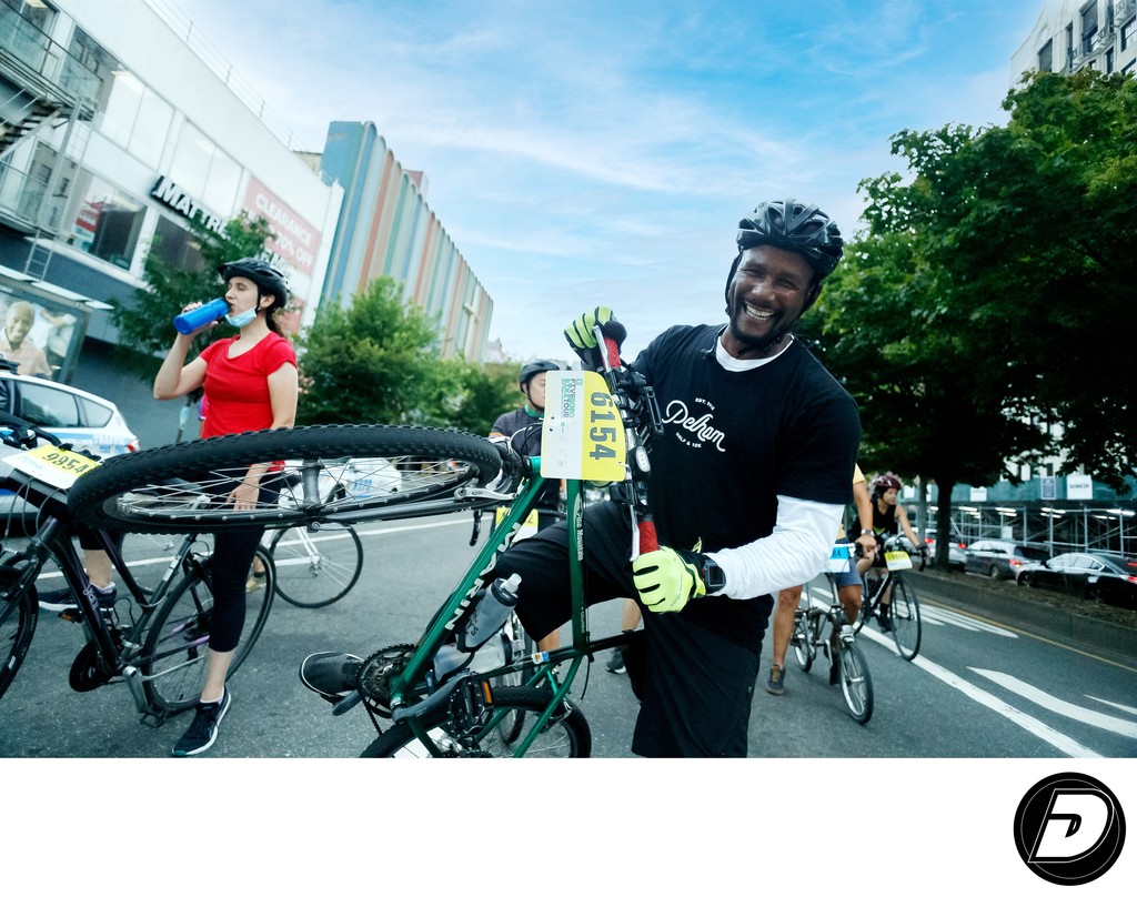 Five Boro Bike Tour Men's Bikers Harlem Photographer