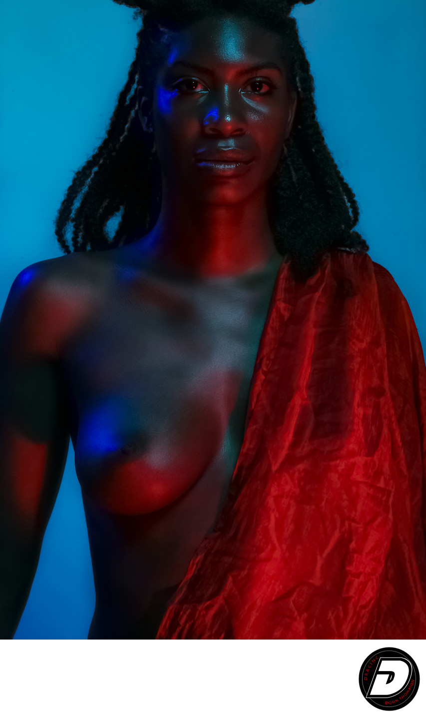 Red Skin Semi Nude 