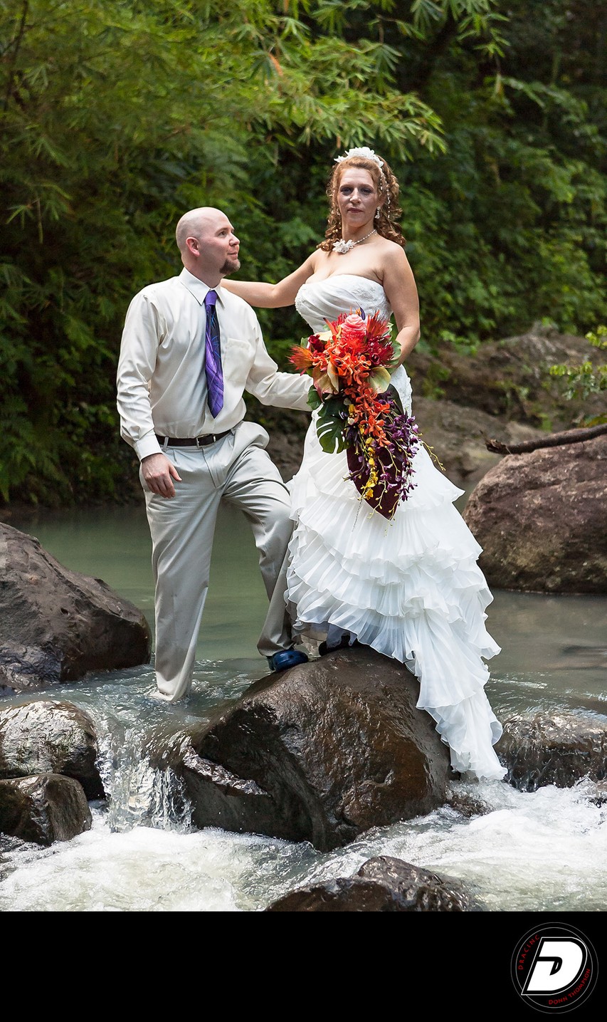 NYC Wedding Photographer Couple St Lucia River Photo