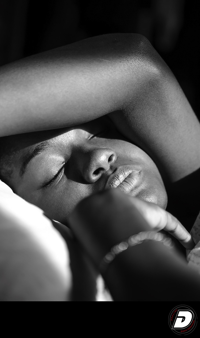 Sleeping Woman Black & White Lifestyle Photographer