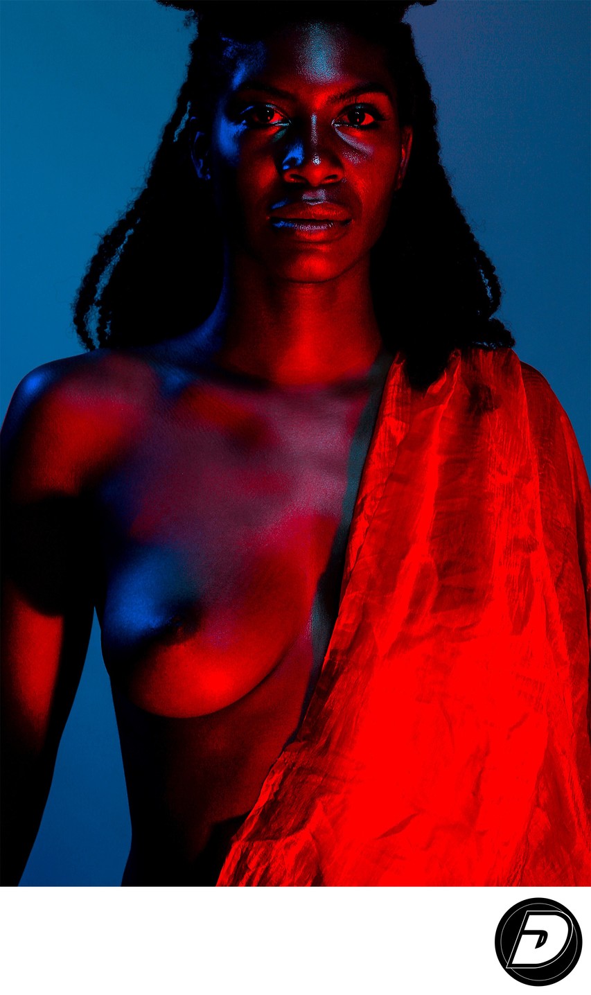 Red Skin Semi Nude 