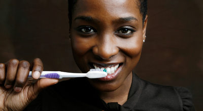 Tooth Brushing Stock Photo
