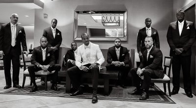 Groom & Grooms Men Baiting Hollow Farm Vineyard  Photo