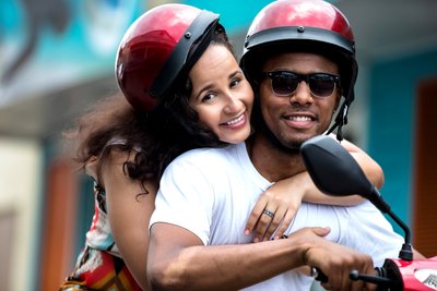 Couple Motorbike Riding