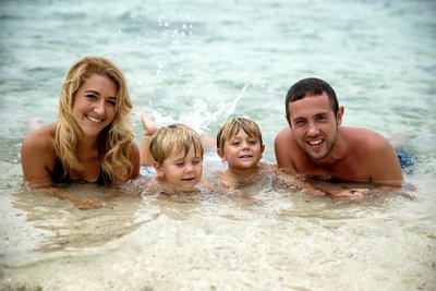 Better In The Bahamas Freeport Vacationing Family Photo