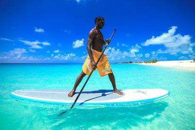 Bimini Bahamas Resort Paddleboard Beach Boy Photo 