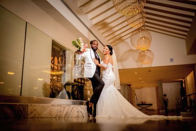 Jamaican Wedding Photographer Moon Palace Bridal Couple 