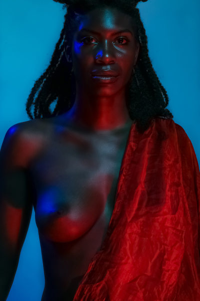 Red Skin Semi Nude 