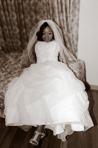 Harlem Bride Black & White Photo