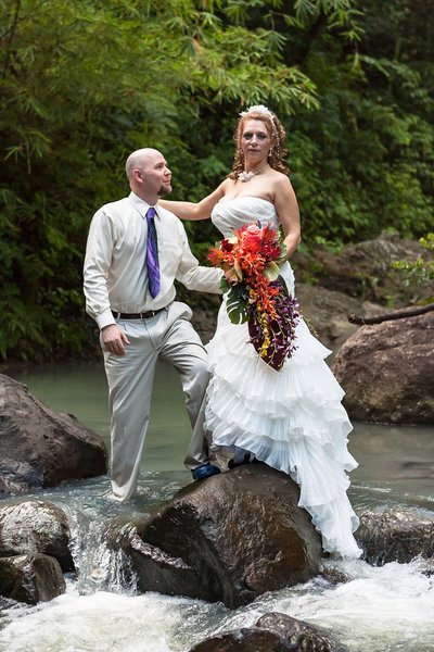 NYC Wedding Photographer Couple St Lucia River Photo