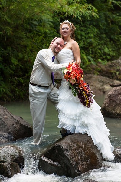 St Lucia River Wedding Couple