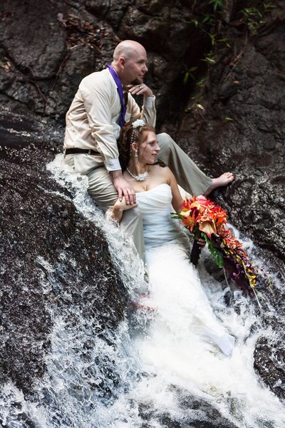  Saint Lucia Waterfall Wedding 