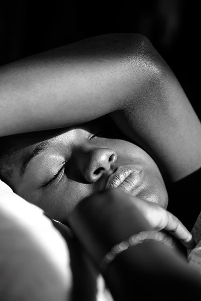 Sleeping Woman Black & White Lifestyle Photographer
