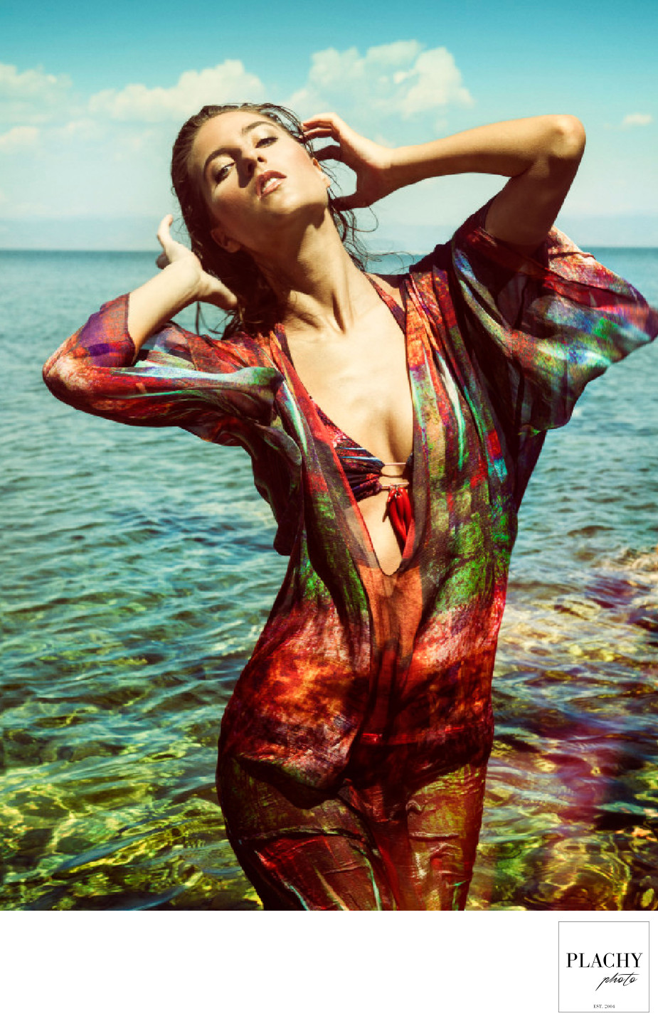 Fashion Photography Young Woman in the  Swimming Suit