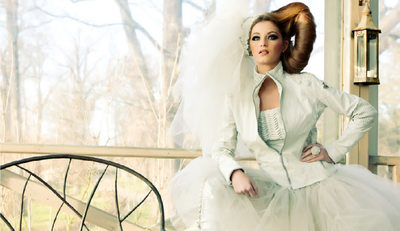 Fashion Photography Wedding Dress in Chateau Mcely