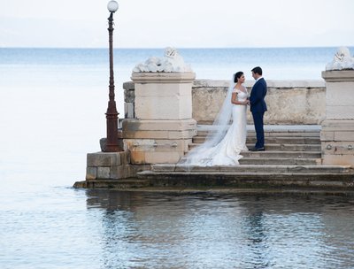 Svadobná fotografia na Corfu v Grécku