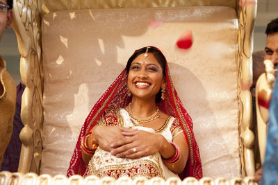 Indian bride in doli 