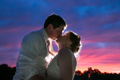 Avon Country Club Sunset Wedding Photo