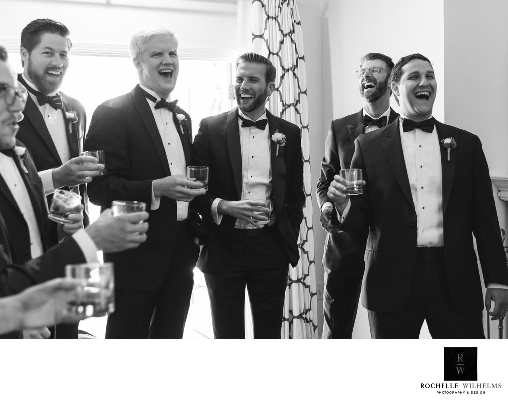Groomsmen toast at Fairmont Sonoma Mission Inn Wedding