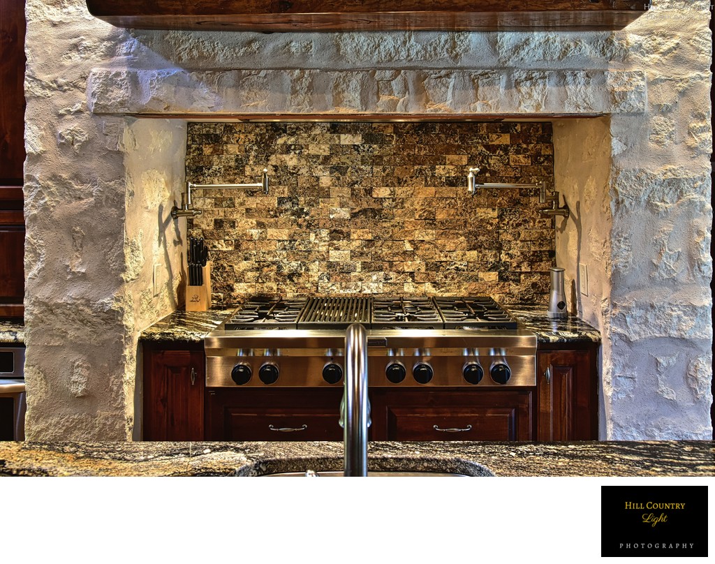 Stone, tile, granite chef's kitchen