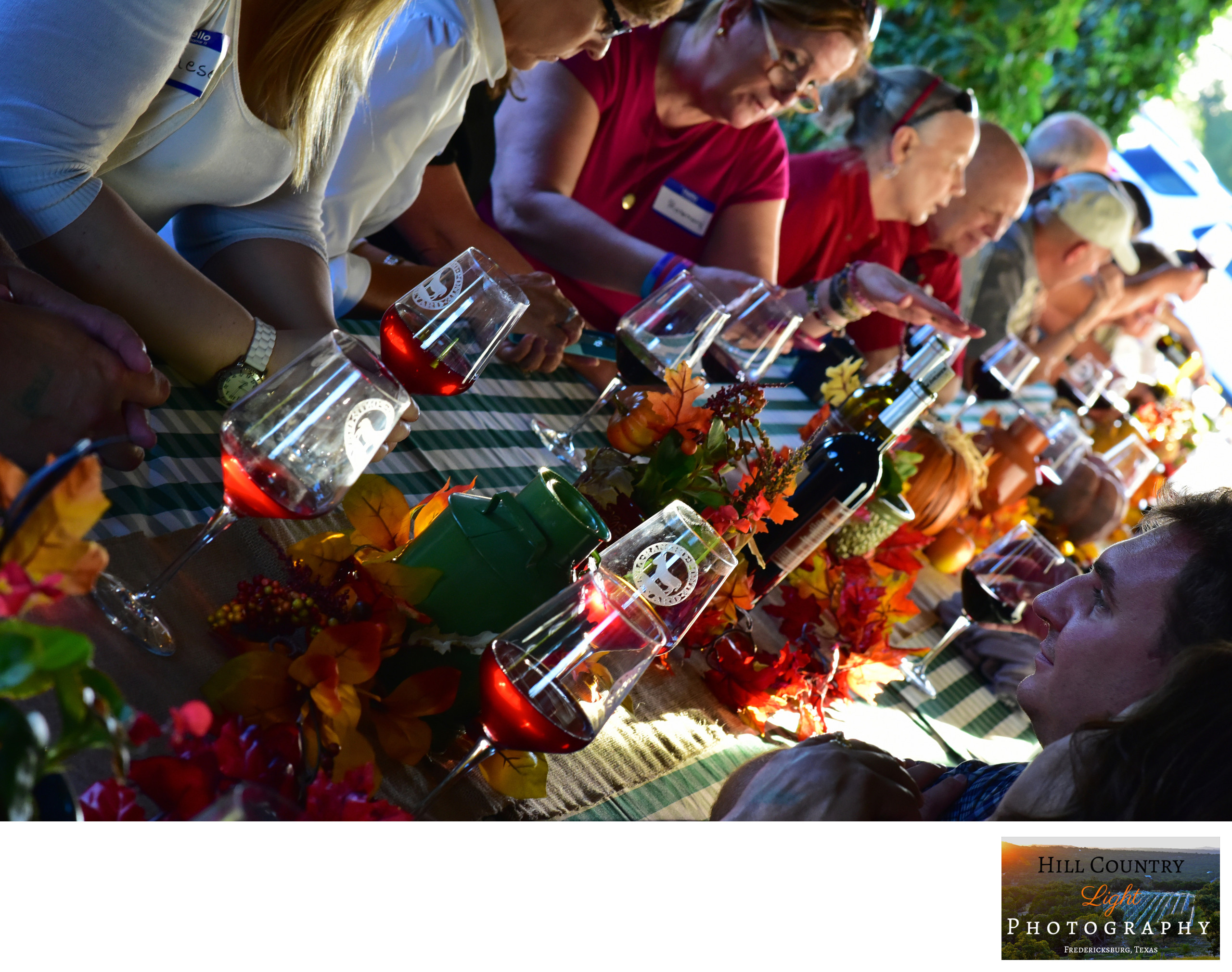 Wine Club Member dinner Rancho Ponte Vineyard Fredericksburg TX Hill