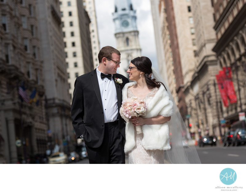 Wedding Photos on Broad Street Philadelphia