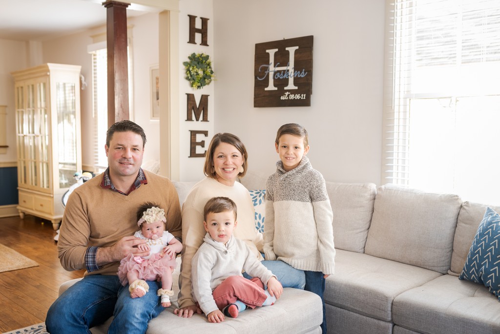 In Home Family Portrait in New Castle