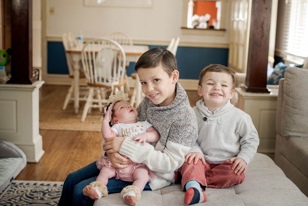 Newborn Portrait with Siblings