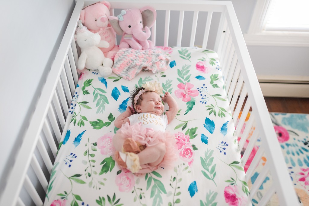 Newborn Photography in Crib 