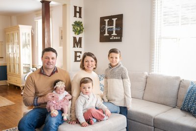 In Home Family Portrait in New Castle
