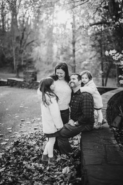 B&W Family Portrait