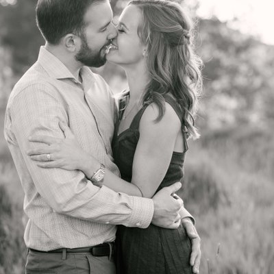 Black and White Photo of a McPolin Barn Engagement