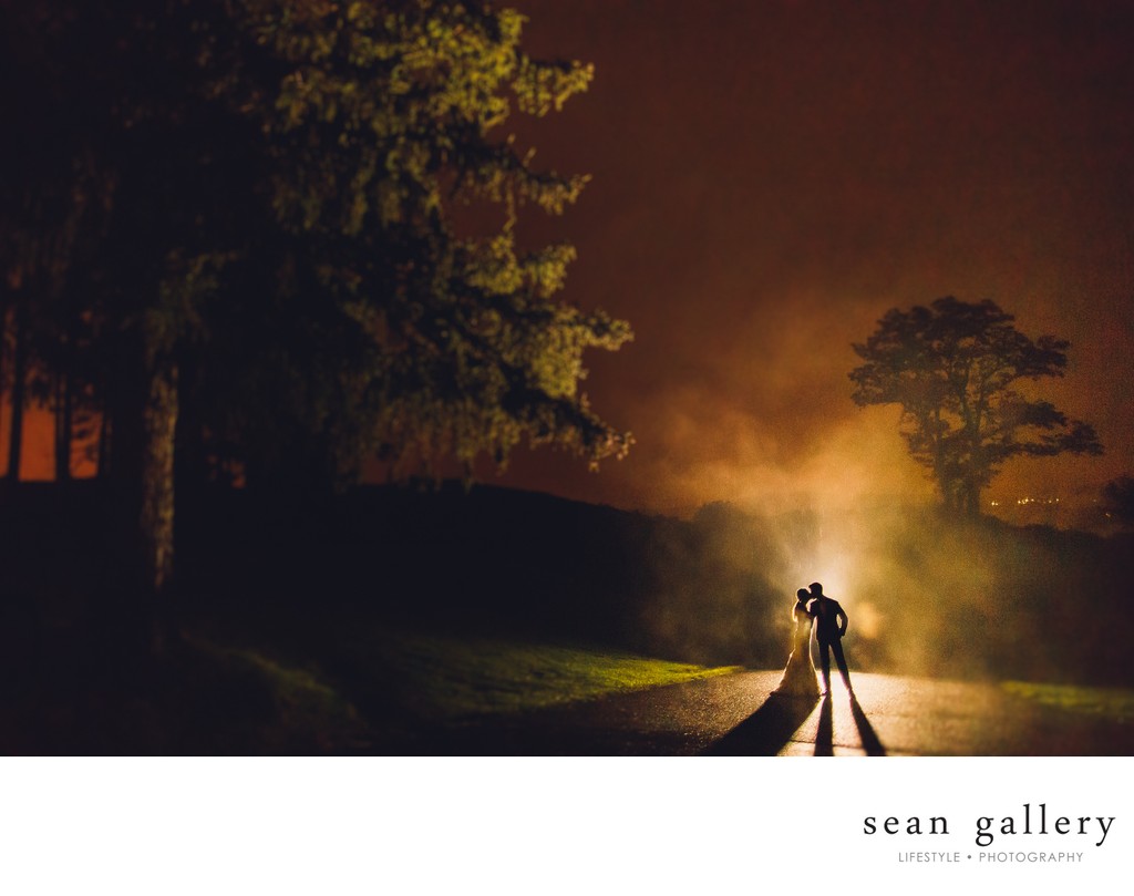 The Garrison Wedding photo - night time shot by sean kim