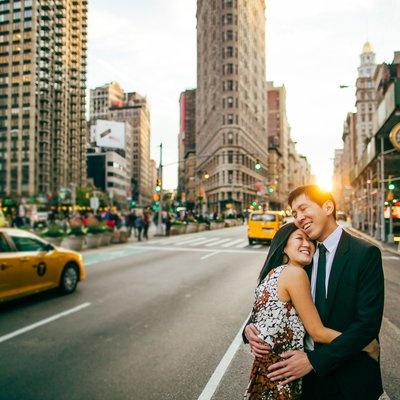 Engagement photo in NYC