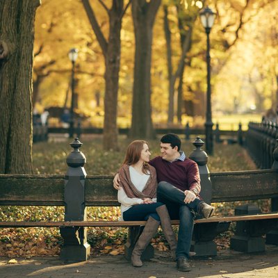NYC Engagement photo in Central Park by sean