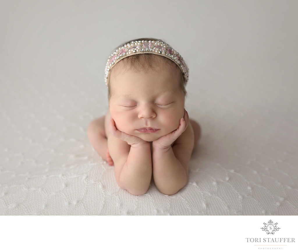 Philadelphia Newborn Photographer Baby Jeweled Headband