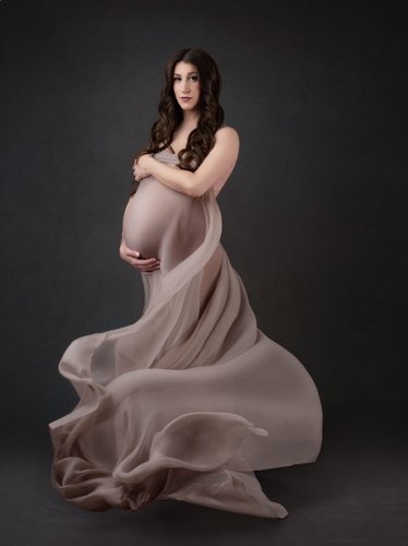 Jacksonville Maternity Photography Flowing Silk Fabric