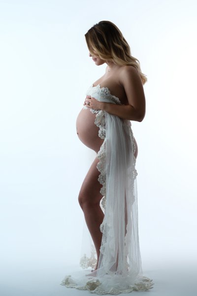 St. Augustine Maternity Photographer Wedding Veil